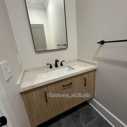 White Oak Bathroom Vanity 