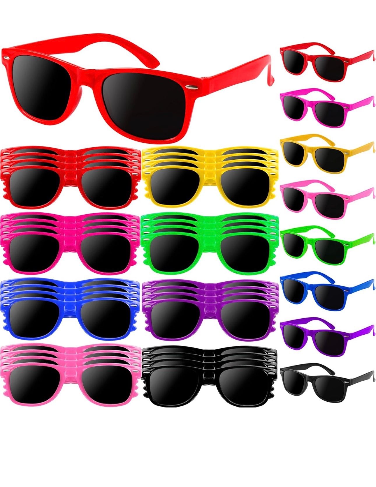 New OCTERIC Kids Sunglasses Bulk, Neon Sunglasses with UV400 Protection for Kids Party Favors for Boys and Girls