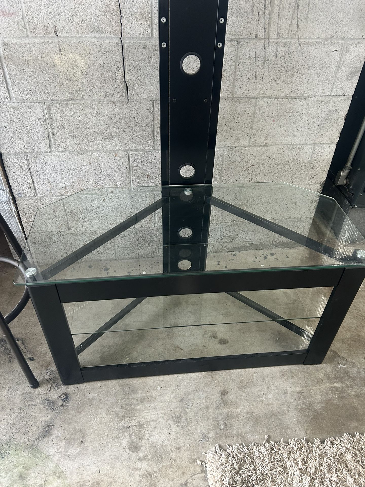 Glass Entertainment Center-TV Stand
