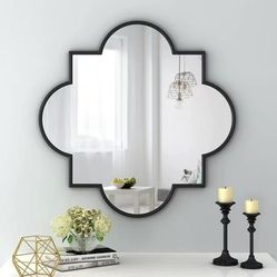 NXB007-1 31 in.×31 https://offerup.com/redirect/?o=aW4uQmxhY2s= Metal Frame Accent Vanity Bathroom Arch Decorative Wall Mirror
