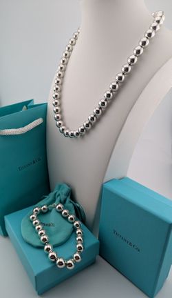 ✨🤍 Authentic Tiffany & Co. Ball Beaded Necklace & Bracelet Set 🤍✨