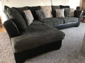 Charcoal gray sectional w washable covers
