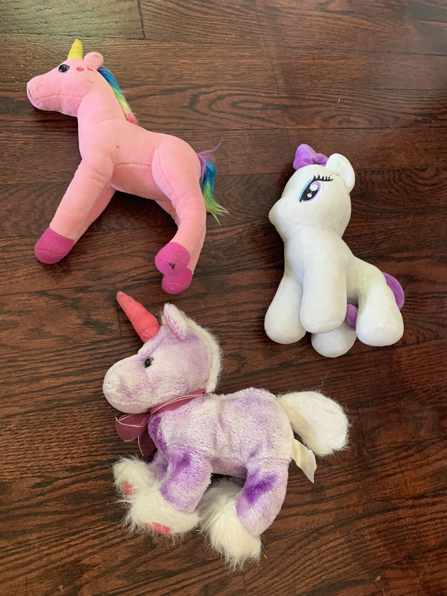 Mixed Lot Of 3 Push Kidz Delight Petus Unicorn Stuffed Animals