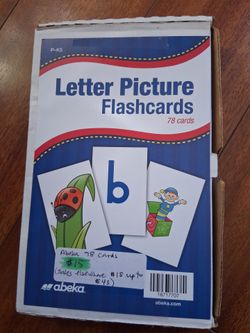 Kindergarten Abeka Letter Flashcards set of 78