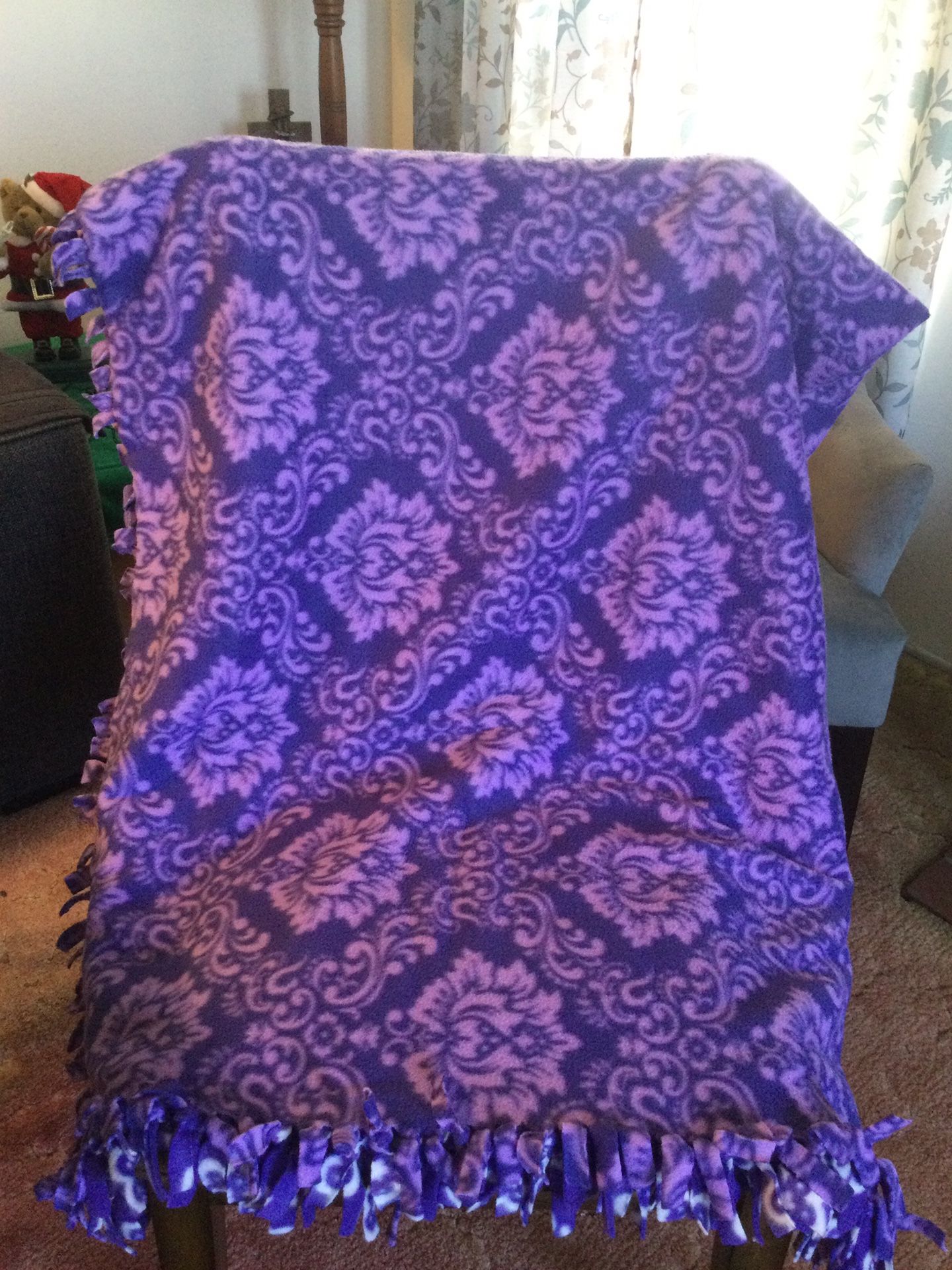 Fluffy Throw Blanket Purple And Orchid 