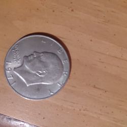 1971 One Dollar Silver Liberty Eisenhower Coin Flying Eagle Error No Mint Mark.