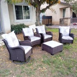 Patio Rocking Chairs Two-piece Two-piece Stationary Patio Chairs Coffee Table Brand New Patio Set