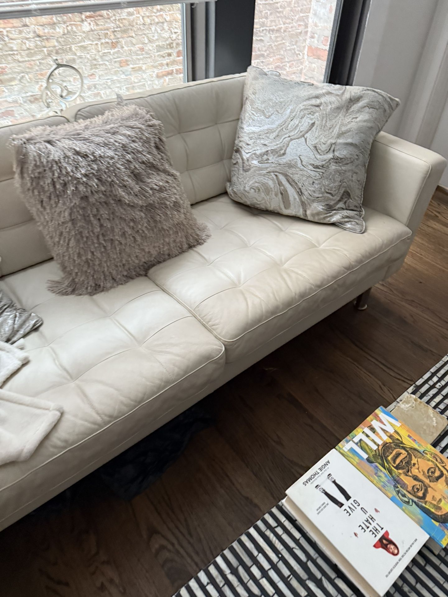 White Couch Faux Leather