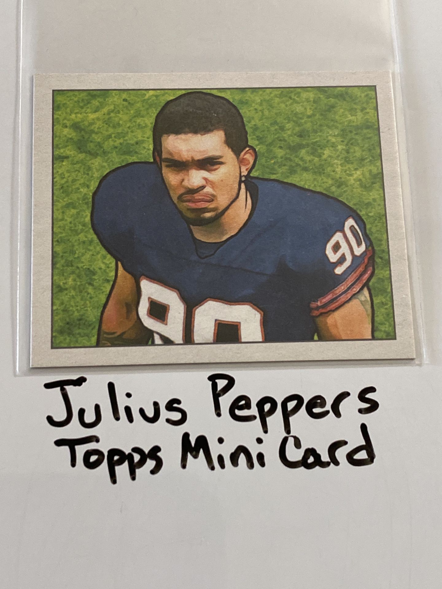 Julius Peppers Chicago Bears Hall of Fame DE Topps Short Print Insert Mini Card. 