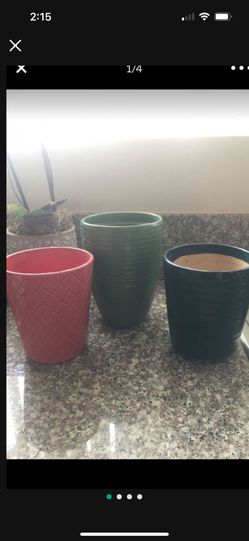 3 Ceramic Vases $5 Each 