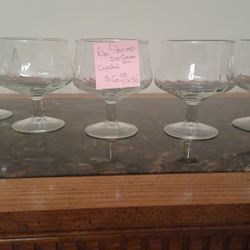 For Sale: Set of 6 Vintage Crystal Shrimp/Sherbet Glasses – Unique Design