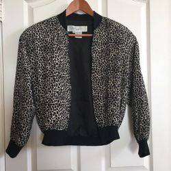 Patterned silk Bomber Jacket