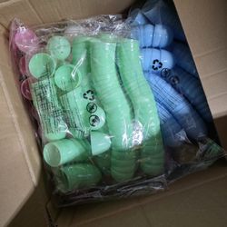 Large Box Of New Plastic Eggs