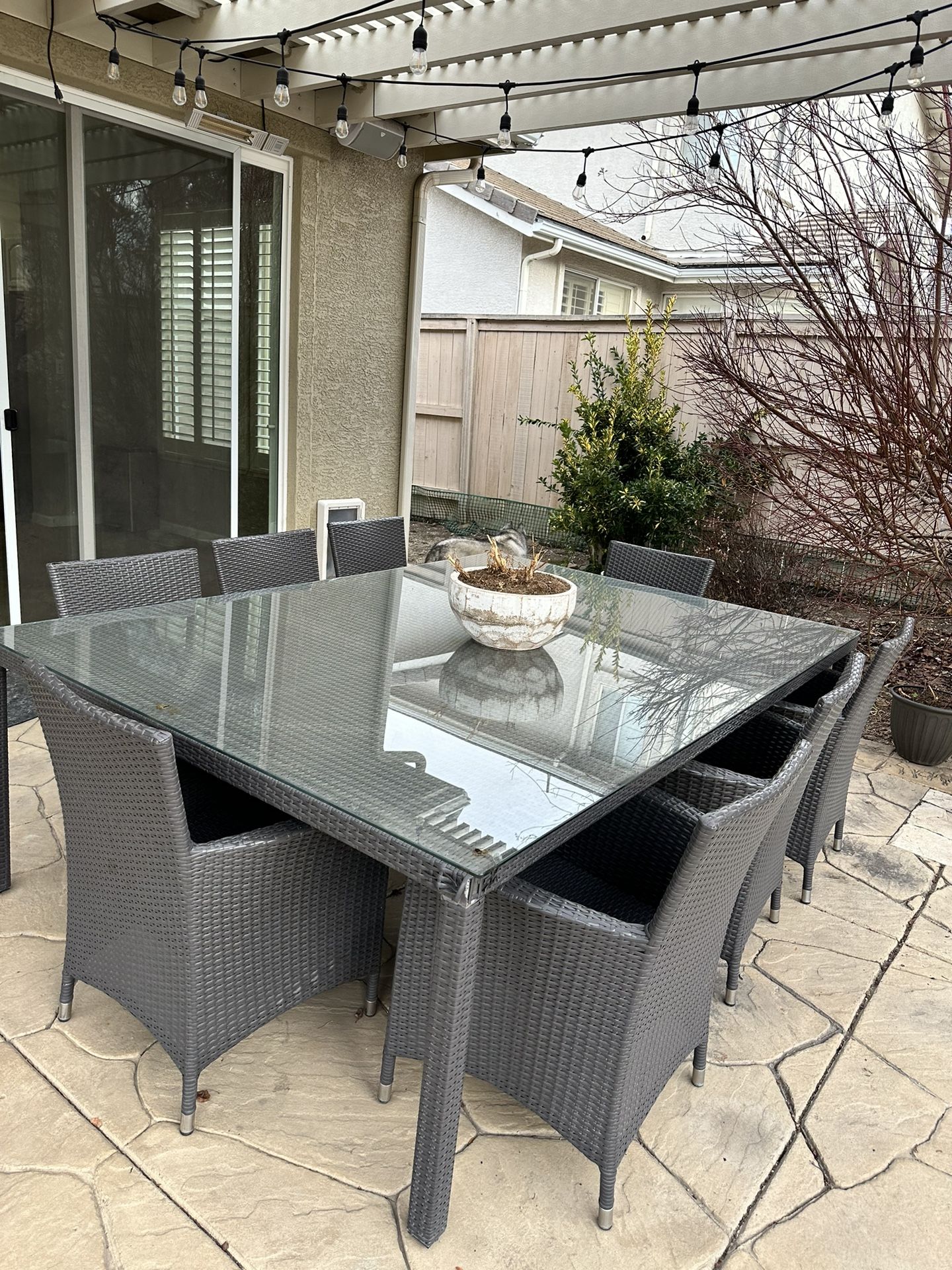 Outdoor 11 Piece  Dinning Table 