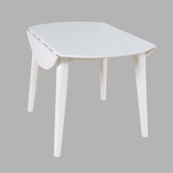 Percy White Drop Leaf Dining Table
