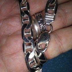 Big Italy Sterling silver. Bracelet 26.6 Gram 9 In