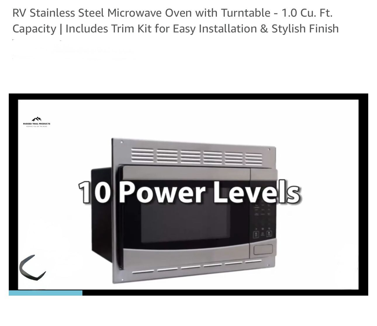 RV RUGGED trail products Mounted Microwave