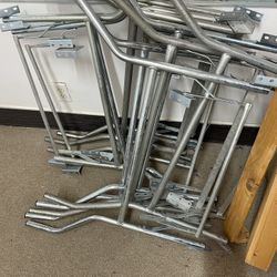 Folding Table Legs - 29 Inch Tall, Heavy Duty 1 Inch x 16 Gauge Zinc Coated Steel, Commercial Grade Durability (37 Inch Wide