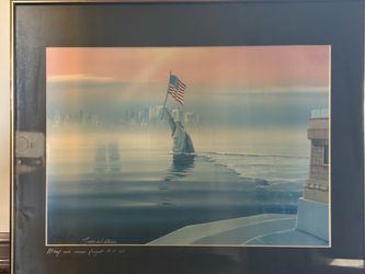 Tim Wistrom Signed 9/11 Art Print "Liberty Awake" - Framed