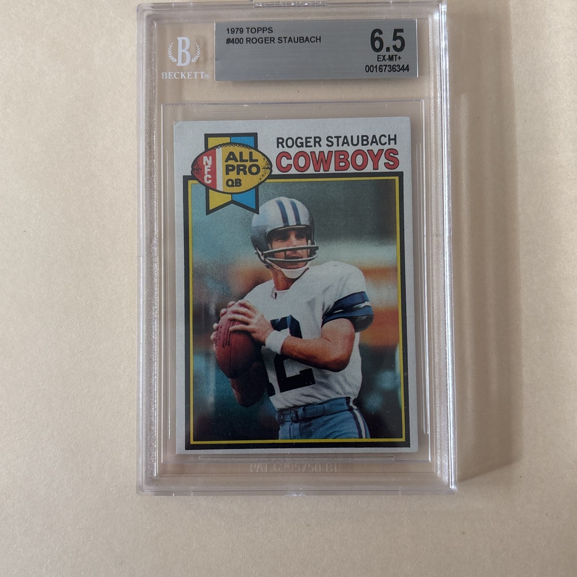 1979 Topps #400 Roger Staubach 6.5 Beckett Grade