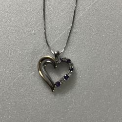 Heart Gold Silver Necklace 