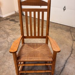 Wood Wicker Rocking Chair 