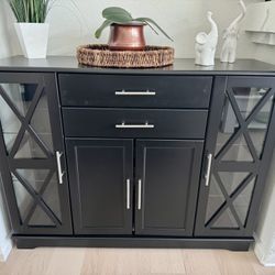 Sideboard Buffet Storage Black Cabinet