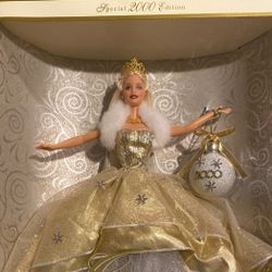 NRFB "Barbie" 2000 Mattel Holiday Celebration Special Year Edition Doll #28269 