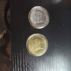 2 Crypto Doge Coins Both In Cases 1 Silver 1 Gold