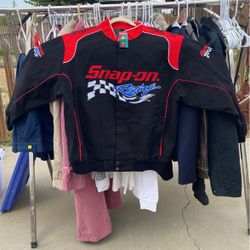 New snap on racing jacket size large