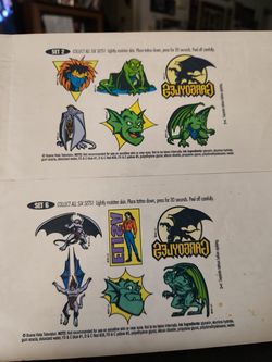 1990s OG Disney Gargoyles tattoo sets