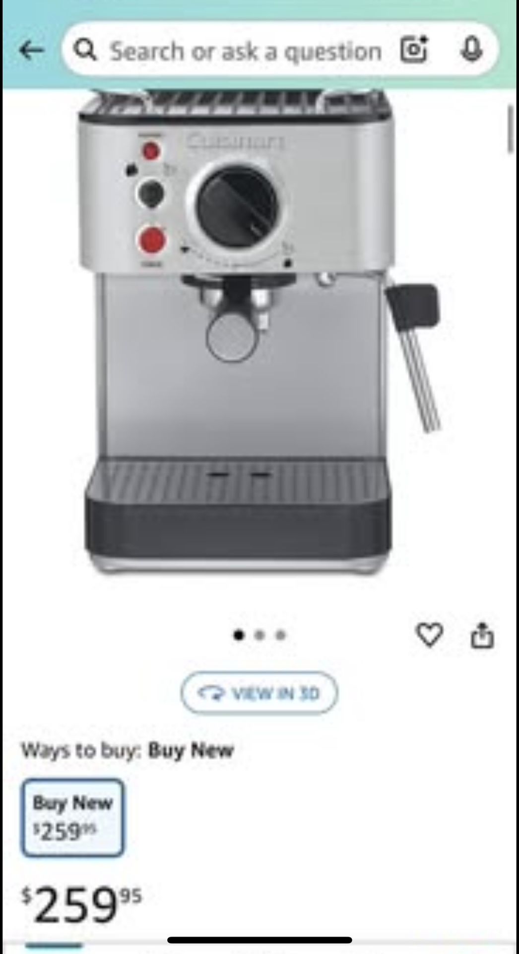 (DISCOUNTED) Cuisinart Espresso Coffee Maker