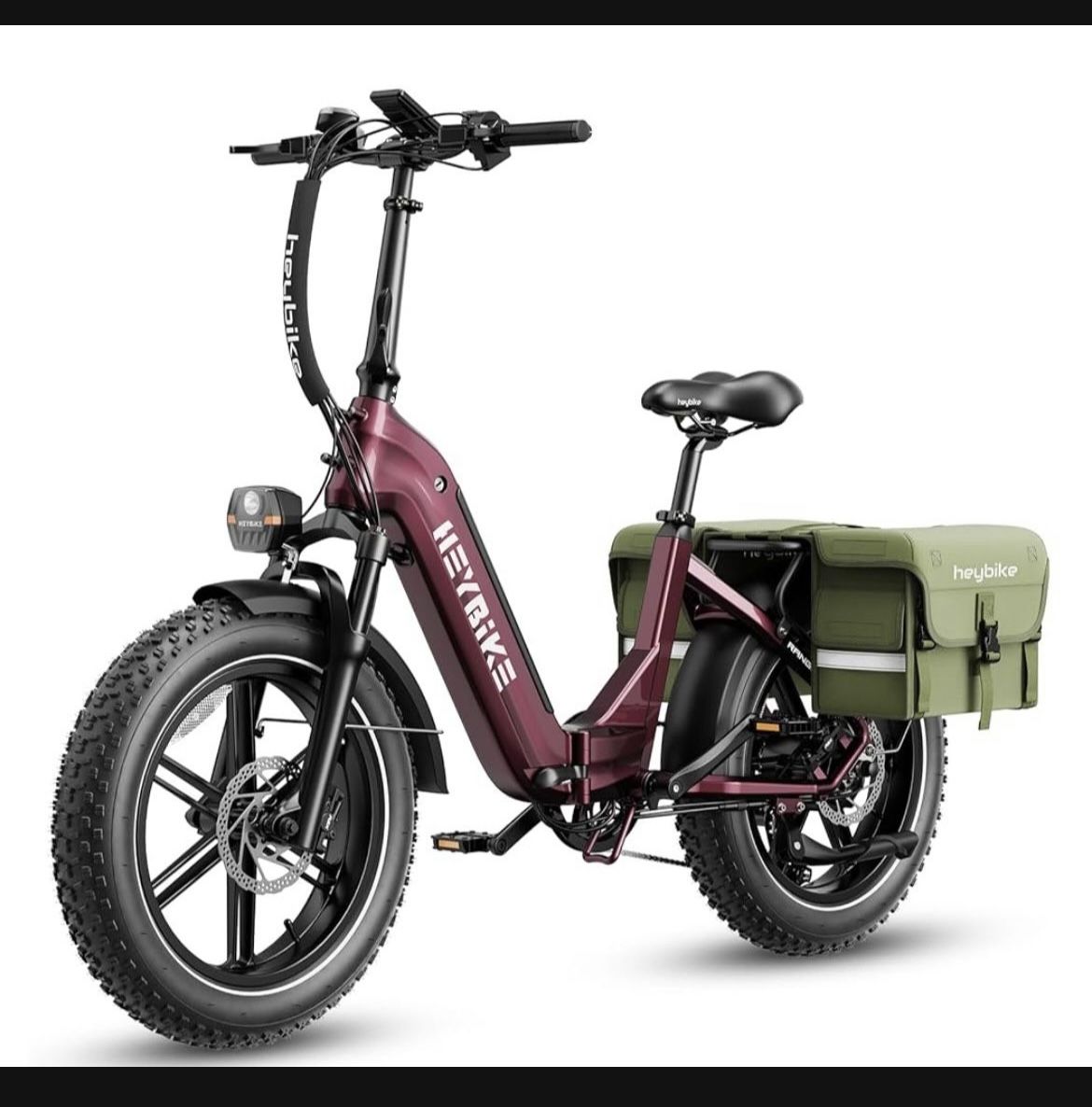 Heybike Ranger S Electric Bike for Adults, Foldable 1400W Peak Motor Ebike, 20" x 4.0" Fat Tire Step