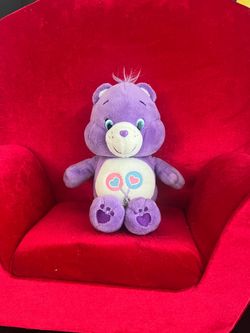 CAREBEAR - SHAREBEAR , PURPLE 8 1/2 INCH PLUSH