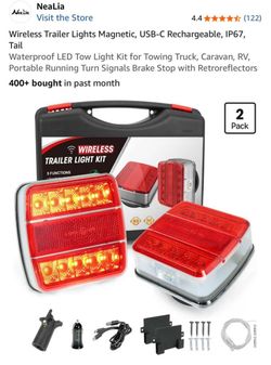 Wireless trailer lights magnetic
