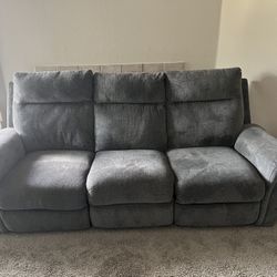 Power Reclining Couch With USB Ports