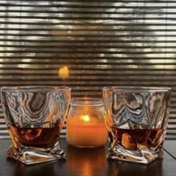 Atlas Crystal Whiskey Glasses, Set of 2