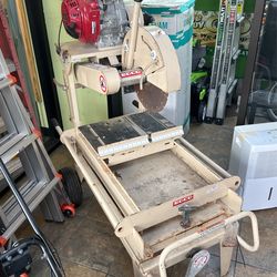 EDCO Masonry Saw With 14” Blade & Cart