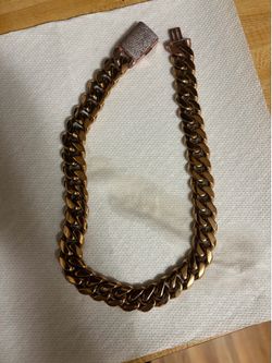 18k moissanite Cuban link
