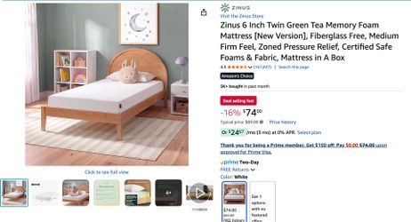 Twin mattress