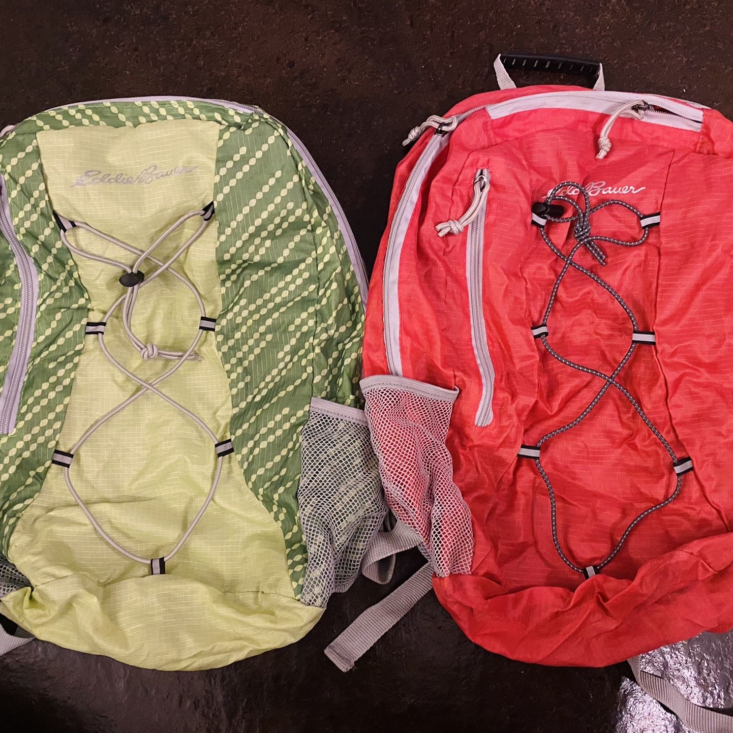 2 Set Of Foldable Collapsible Eddie Bauer Hiking Backpack