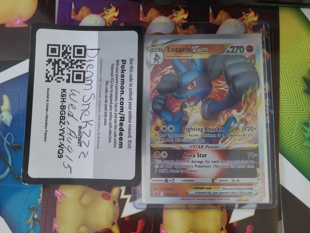 Lucario Vstar Swsh214 Near Mint