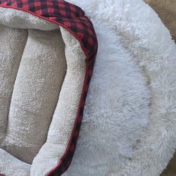 NEW IN BOX! Plush Dog Beds Medium & Large Pet Beds Donut  Anxiety Bed Cama De Perros $20/ $25