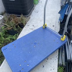 Blue foldable platform trolley or dolly 600kg