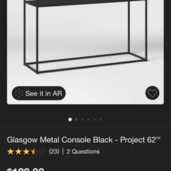 Glasgow Metal Console table