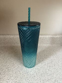 Starbucks Jeweled Teal Ombre Cold Cup Tumbler with Straw – 24 oz (2023 Collection)