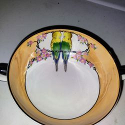Vintage Parakeet Bowl