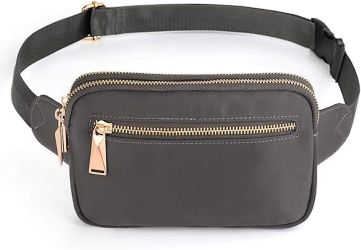 Belt Bag for Women Men Fashion Designer Chest Waist Pack Hip Bumbags(Dark Grey)