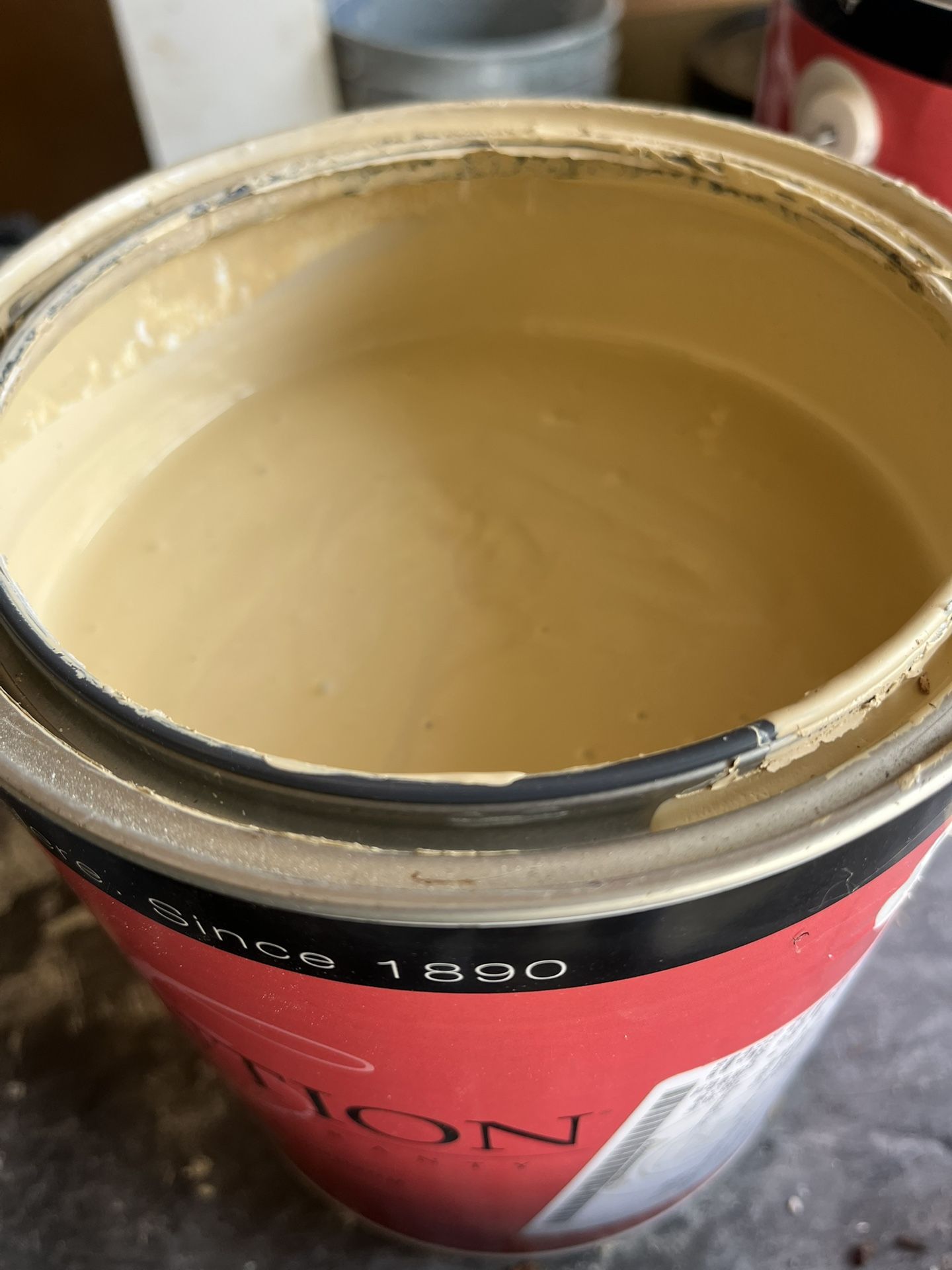 Almost 2 Gallons Of Acrylic Paint - Oat