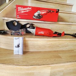 Milwaukee brand new Amp 7/9 in. Large Angle Grinder with Trigger Lock-On Switch
